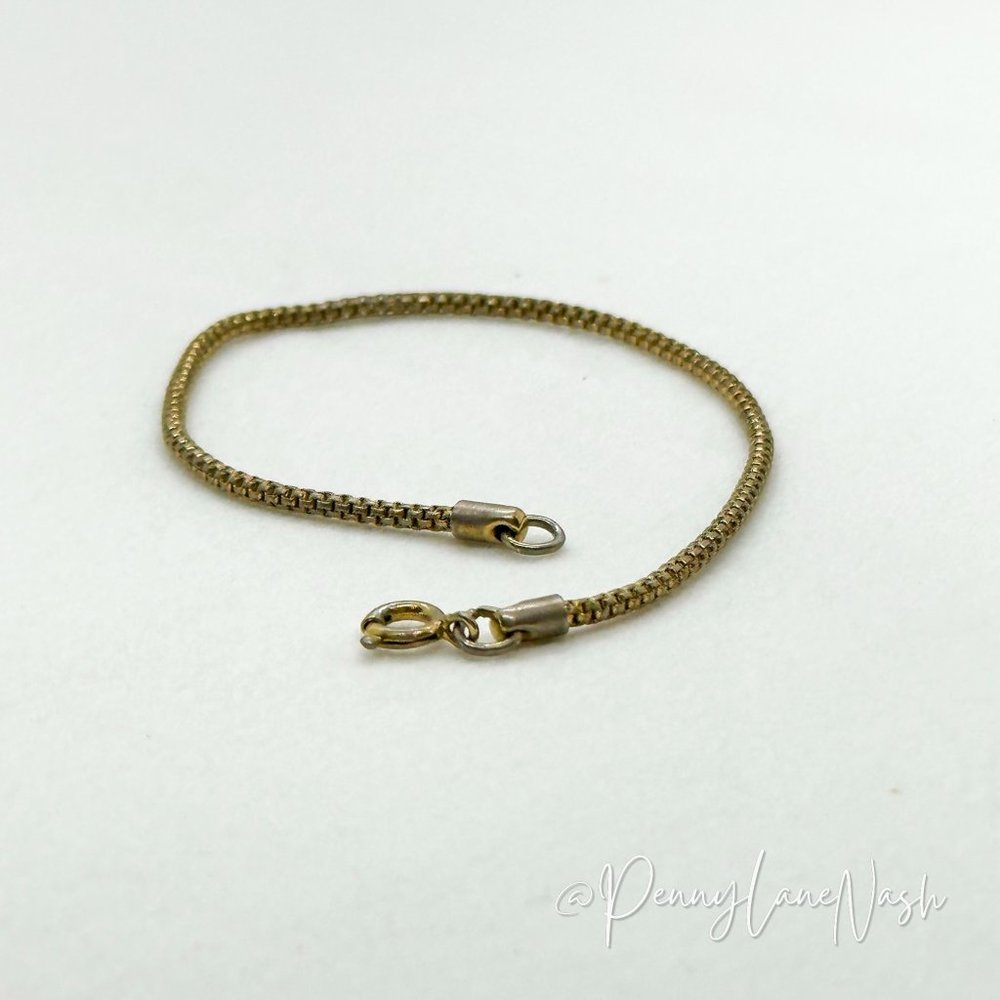 Vintage Single Rope Silver Chain Bracelet